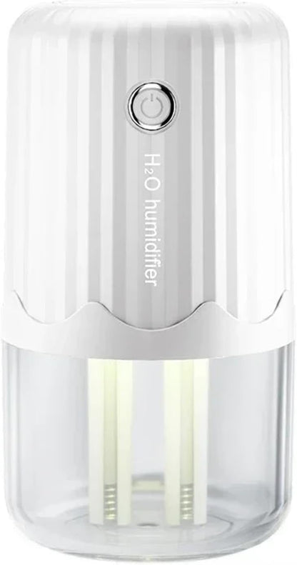 Humidifier, Usb Double Spray Large Capacity Humidifier Office Desktop Home Quiet Night Light Incense Machine,Humidifiers For Bedroom(White)