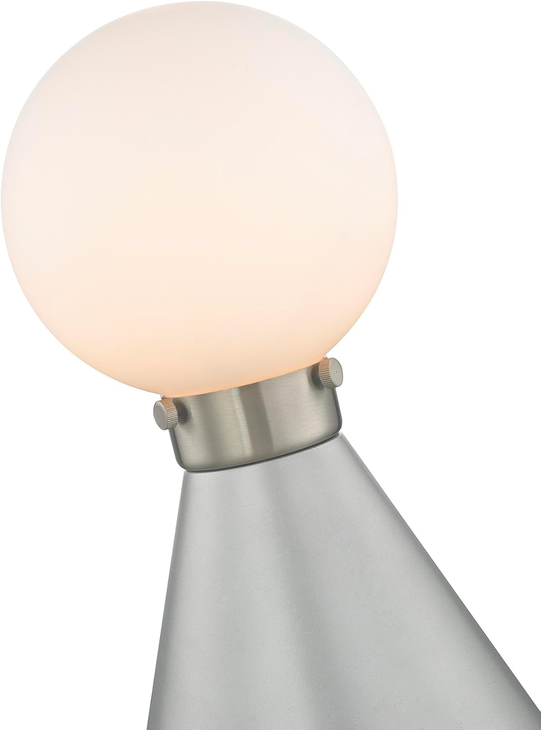 Lena Table Lamp – Small Modern Silver Finish Lamp with Commercial Grade Quality, Ideal Reading Light for Living Room & Bedroom