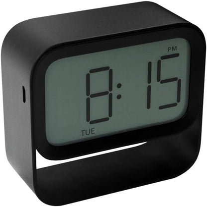 Alarm Clock Bedside Alarm Clock Small Alarm Clock Digital Alarm Clock Kids Alarm Clock Small Clock Smart Clock Non Ticking Alarm Clock Black,One Size (White English Version)