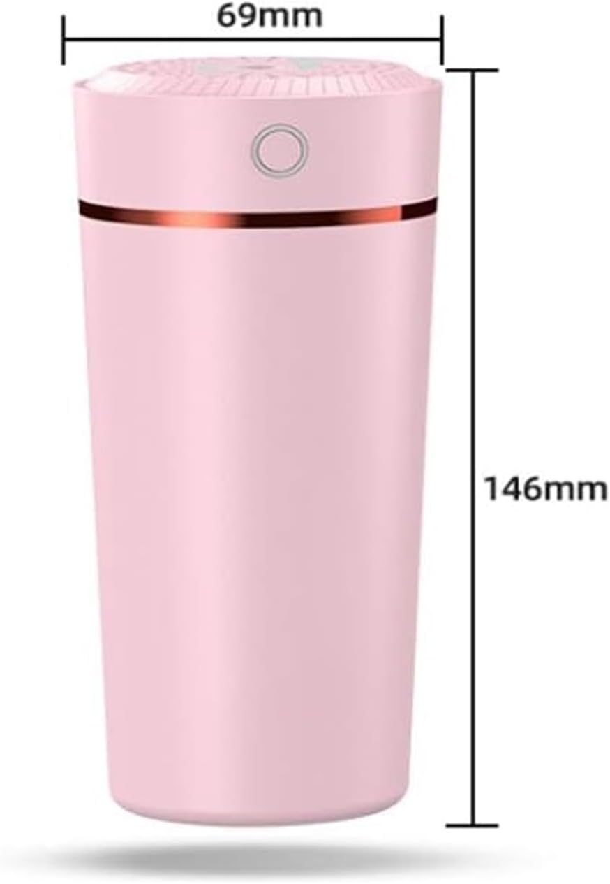 USB Mini Humidifier Portable Rechargeable Car Office Home Silent Large Mist Spray (E)