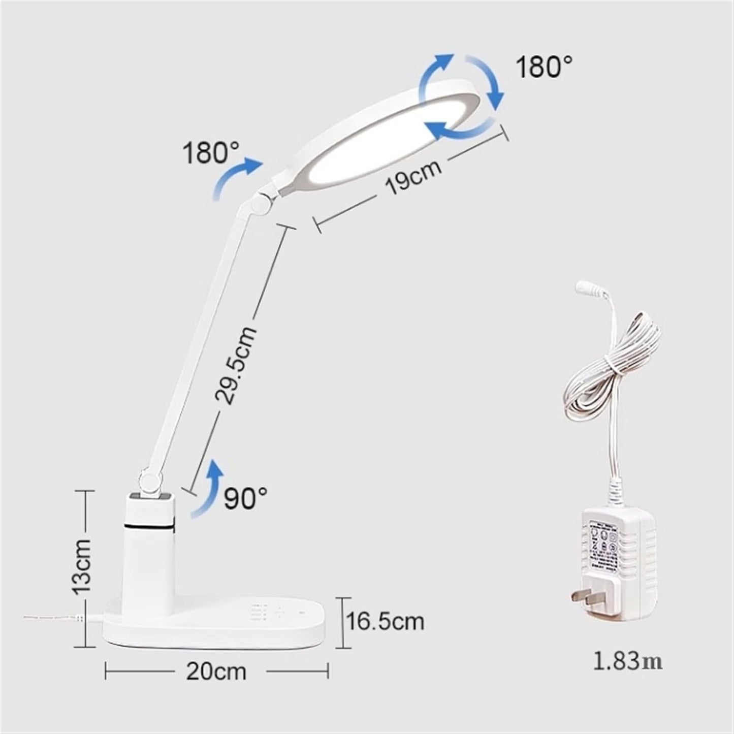 GRFIT LED Table lamp LED Desk Lamp, Smart Dimming Touch Desk Lamp, Auto Timer/Memory Function/Delay Off, Eye-Friendly LED Reading Lamp for Home, Office Eye Protection Desk Lamp, jinyi2016SHOP-1998