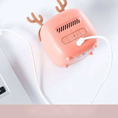 GaRcan Alarm Clock Digital Alarm Clock Antler Shape Alarm Clock, Smart Silent Alarm Clock, Rechargeable, Home Decor Table Ornaments Gift for Kids Clock (Color : Orange) (Blu)