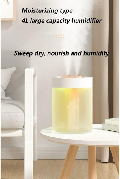 Grafken Humidifier USB Office Desktop Indoor Air Atomization 330ML Humidifier Household Children's Room Soft Light Night Light Silent Large Spray Humidifier
