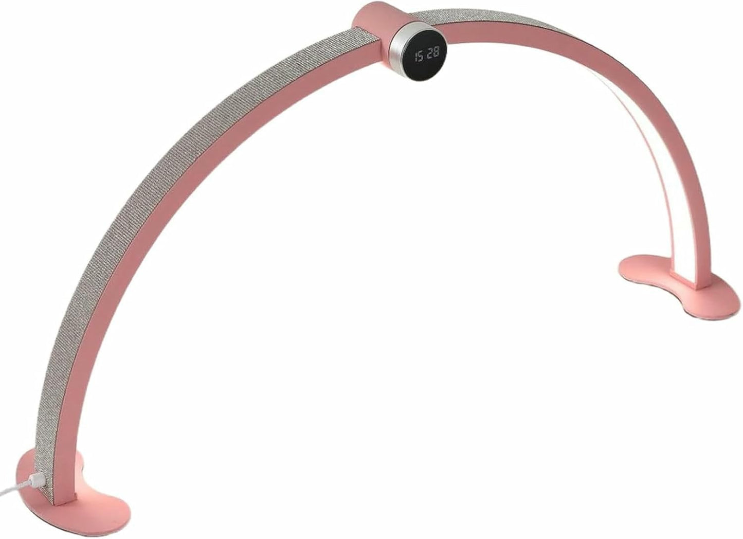 Half Moon Light for Nail Desk - 48W Foldable Nail Arch Light, 3 Modes 3000-6000K Stepless Table Lamp with Smart Display LED Half Moon Lamp - for Lash Extension/Tattoo..