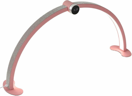 48W Foldable Nail Arch Light, Half Moon Light for Nail Desk - 3 Modes 3000-6000K Stepless Table Lamp with Smart Display LED Half Moon Lamp - for Lash Extension/Tattoo..