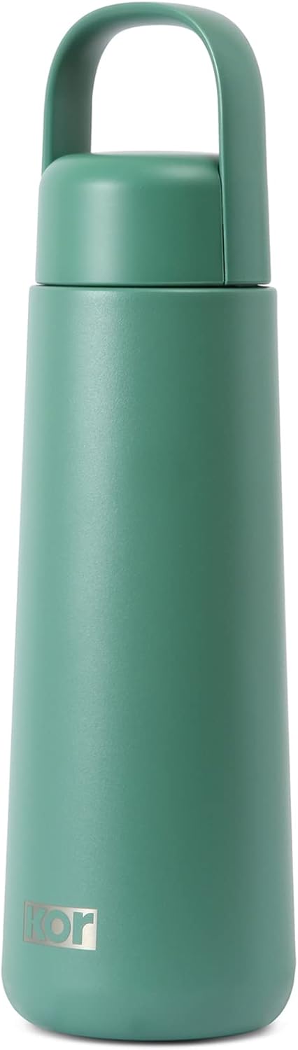 KOR Melrose 27oz Double Wall Insulated Water Bottle - Keeps Beverages Hot for 12hrs, Cold for 24hrs - Stainless Steel Design - Contoured Perfect Spout for Drinking