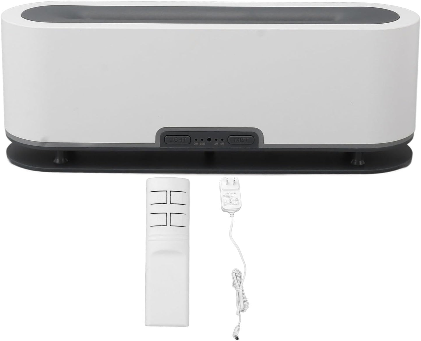 200ml Flame Humidifier with Simulated Flame, Colorful Light, Quiet Operation for Home Office (US Plug)(White)