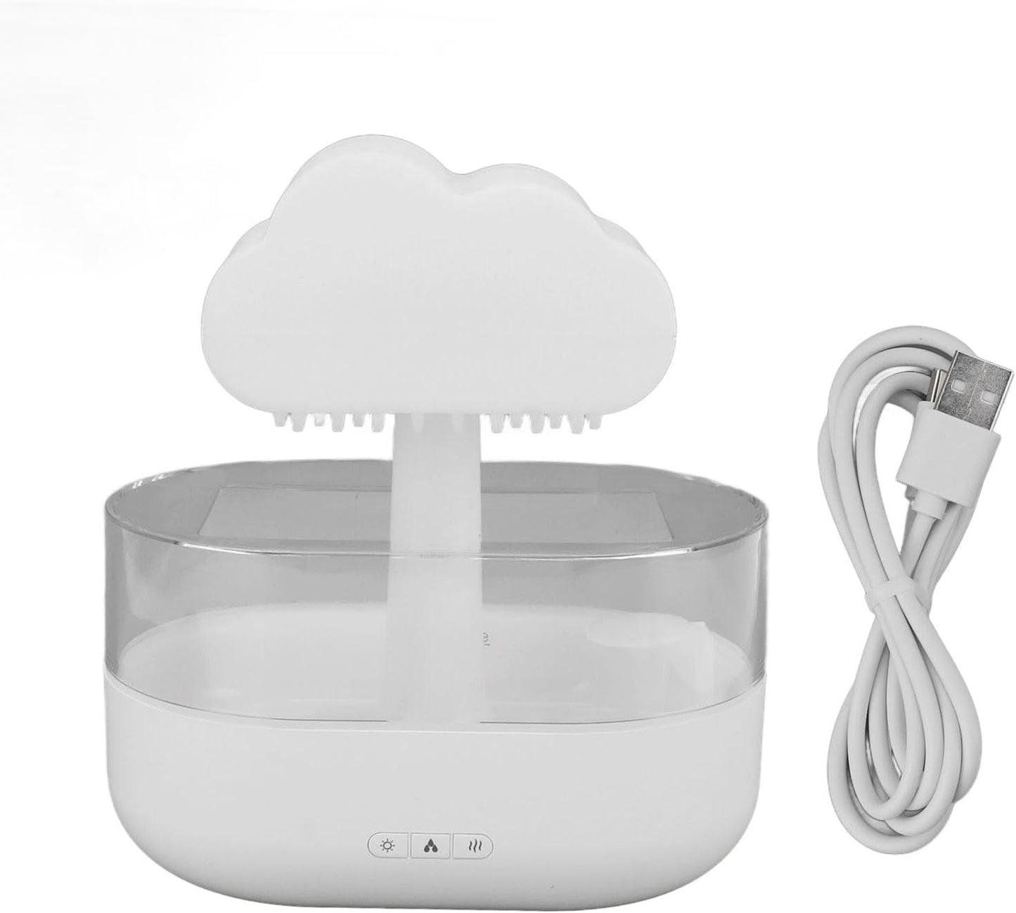 Cloud Humidifier USB 7 Colors LED Lights 200ml Effective Dryness Relief Raindrop Aromatherapy Diffuser for Bedroom Living Room Office Cloud Diffuser Raindrop Humidifier