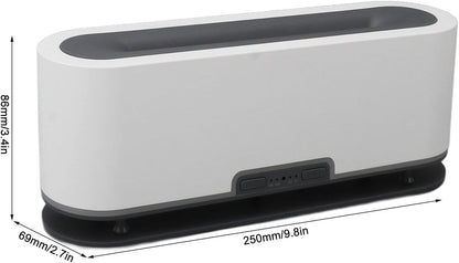 200ml Flame Humidifier with Simulated Flame, Colorful Light, Quiet Operation for Home Office (US Plug)(White)