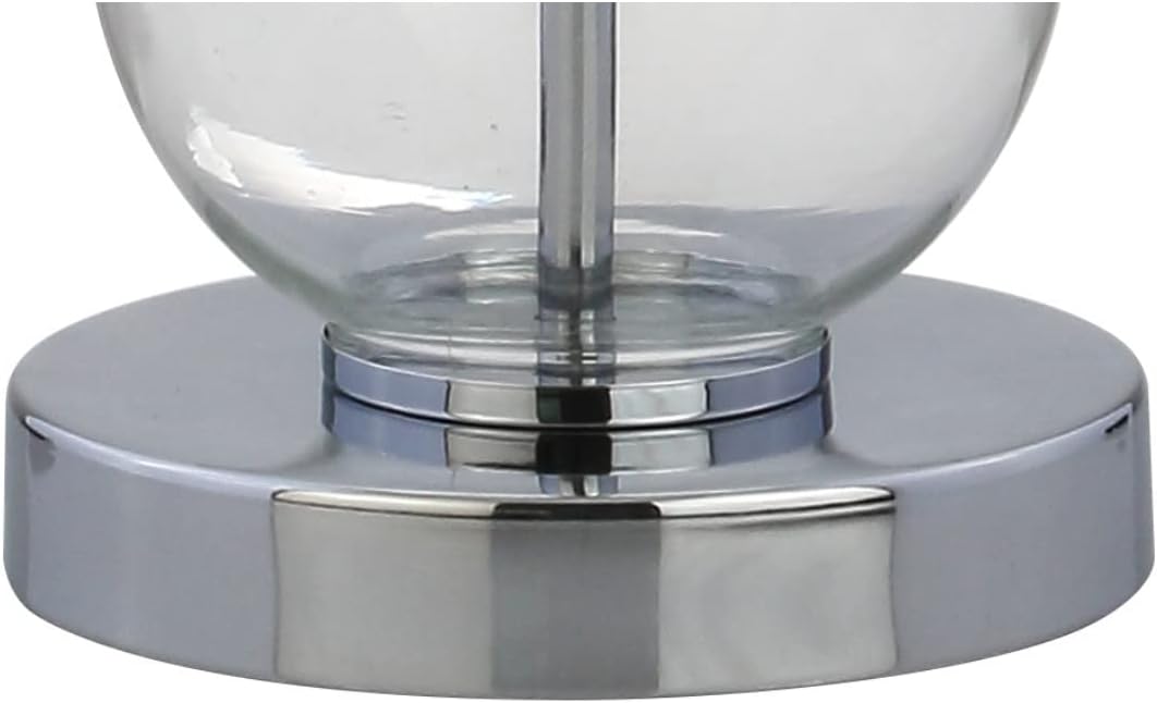 JONATHAN Y JYL1070A-SET2 Set of 2 Table Lamps Bella 27" Glass Triple-Sphere LED Table Lamp Contemporary Bedside Desk Nightstand Lamp for Bedroom Living Room Office College Bookcase, Clear/Brass