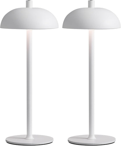 12-inch Cordless Portable Metal LED Table Lamp 2-Pack, 3-Color Rechargeable, for Bedroom, Outdoor, Dining Room, Bedside Suitable for bedrooms, Living Rooms, Offices, Book(Green (2 Pack))