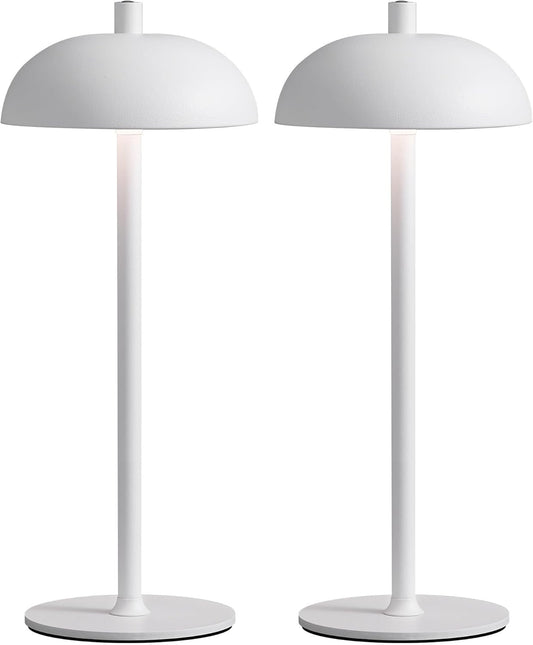 12-inch Cordless Portable Metal LED Table Lamp 2-Pack, 3-Color Rechargeable, for Bedroom, Outdoor, Dining Room, Bedside Suitable for bedrooms, Living Rooms, Offices, Book(Green (2 Pack))