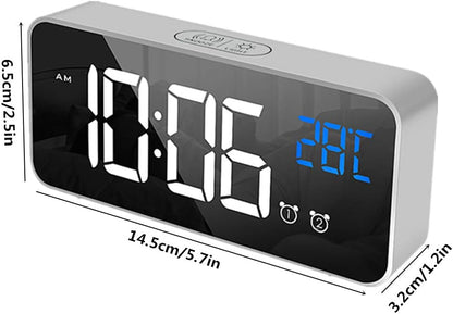 Sunrise Simulator Alarm Clock Alarm Clock Retro Table Clock Smart Alarm Clock Alarm Clocks Bedside Projection Alarm Clock Digital Clocks Gray (Gray)
