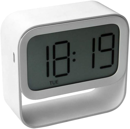 Alarm Clock Bedside Alarm Clock Small Alarm Clock Digital Alarm Clock Kids Alarm Clock Small Clock Smart Clock Non Ticking Alarm Clock Black,One Size (White English Version)