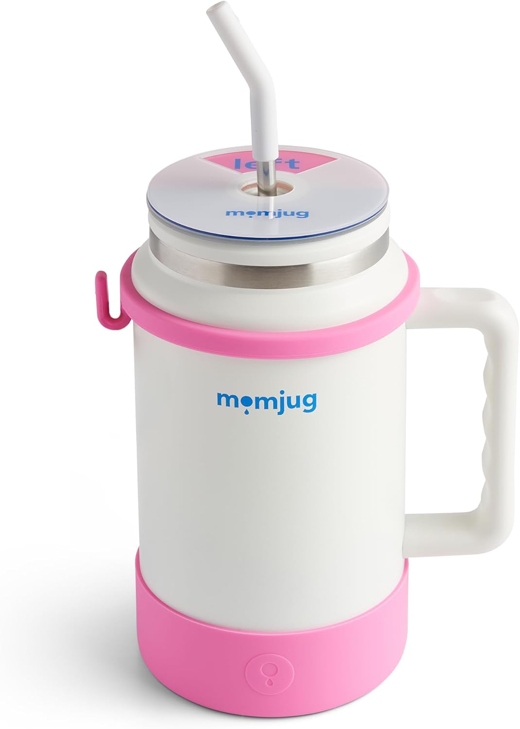 Hydration Water Bottle for Moms 50oz (Without Indicator, White)