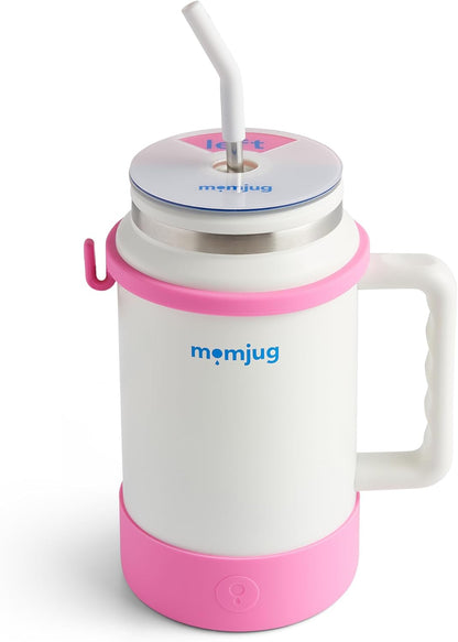 Hydration Water Bottle for Moms 50oz (Without Indicator, White)