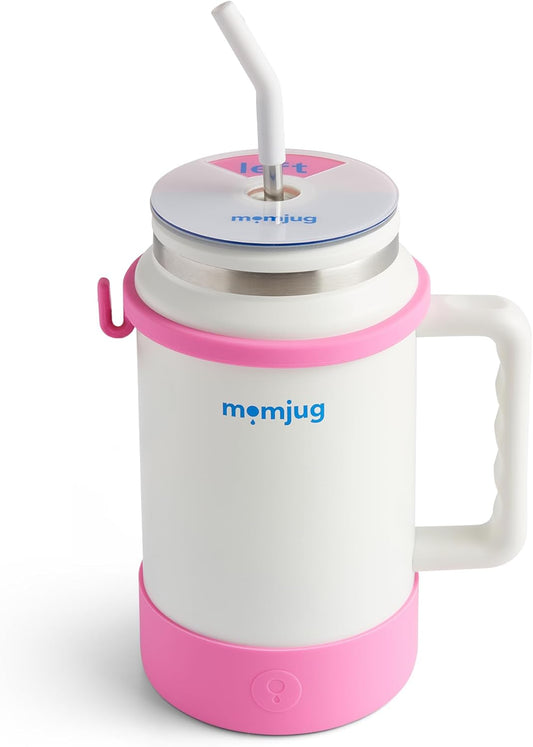 Hydration Water Bottle for Moms 50oz (Without Indicator, White)