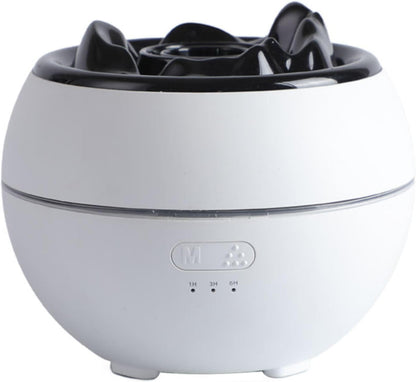 Volcano Humidifier,Aromatherapy Diffusers,Colorful Flame Night Light,1/3/6 Hour Timer,Fine Mist Power Off Protection Peaceful Sleep Suitable for Baby Bedroom Plant Office Yoga,Black,Cracked