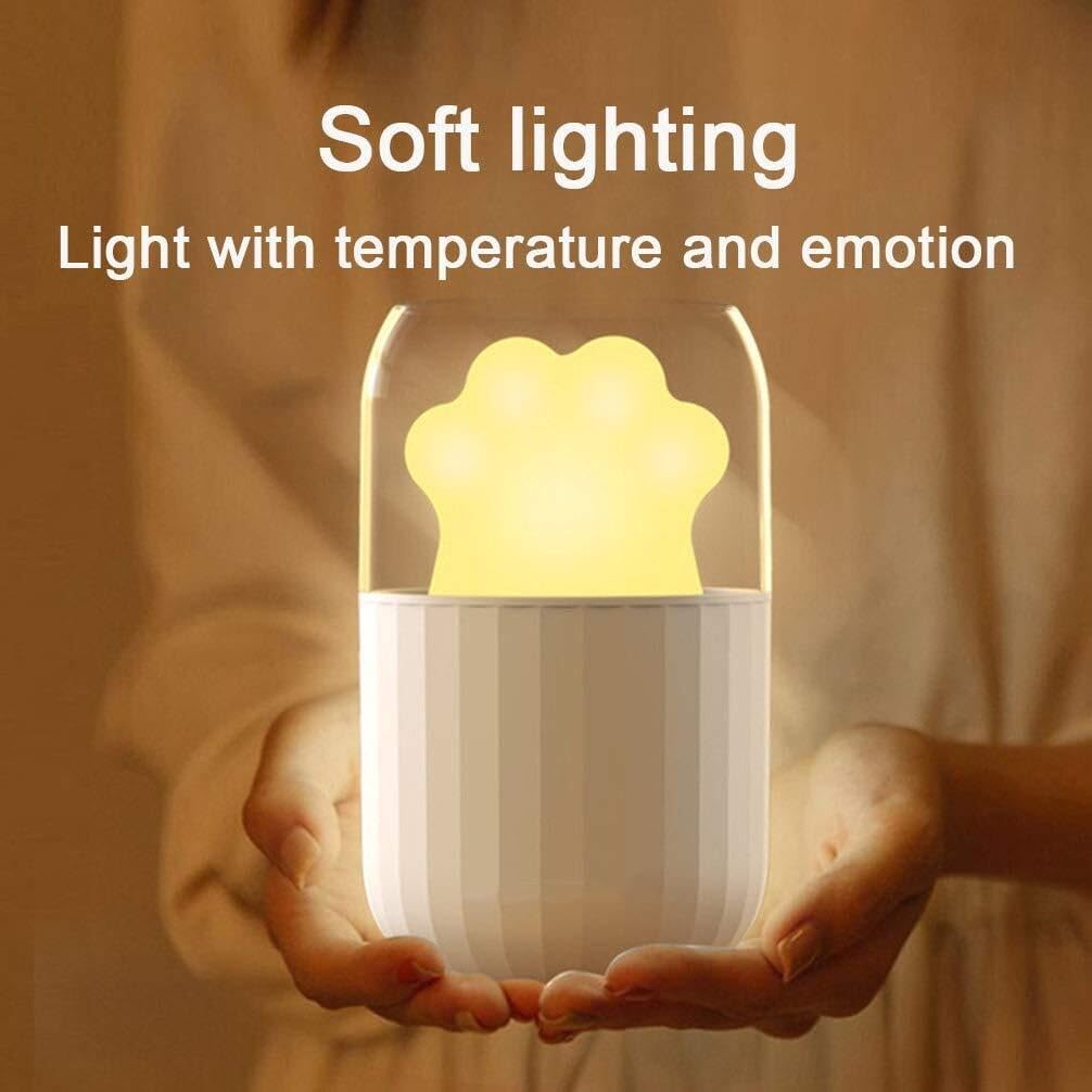 The new usb creative cat's claw egg yolk night light mini humidifier, small home desktop air humidifier, humidification and moisturizing in one step,girly