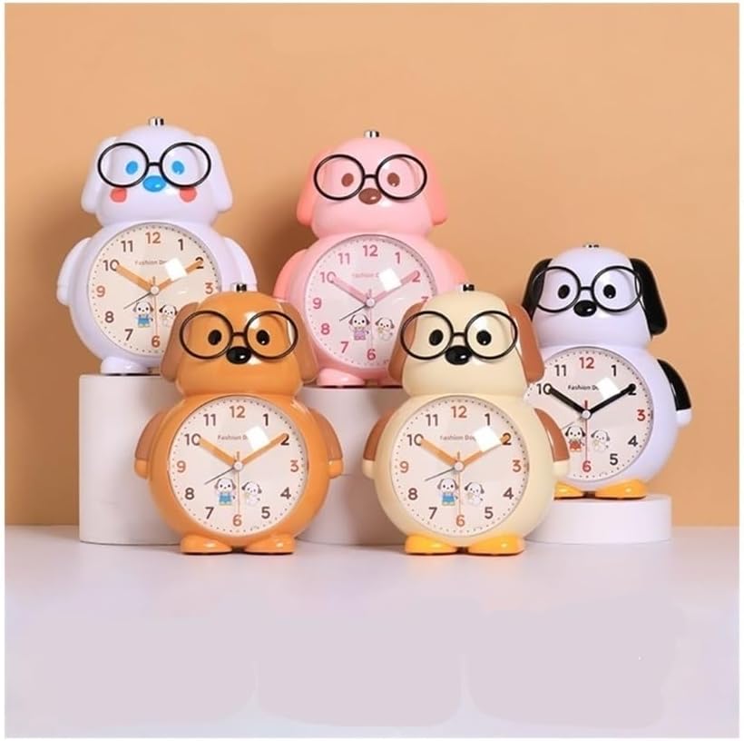 Alarm Clock Alarm Clock Student Special Wake Up Artifact Boys Girls Cartoon Clock Smart Clock(Brown)