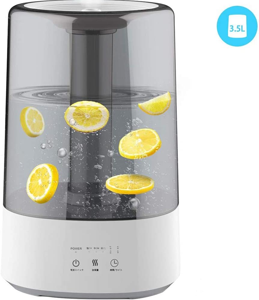 Bedroom humidifier,top Water air humidifier,Large-Capacity Desktop ultrasonic Smart Aromatherapy humidifier,Small Night Light,Automatically Shut Down. (Color : Gray, Size : 181730cm/76.611.8in)