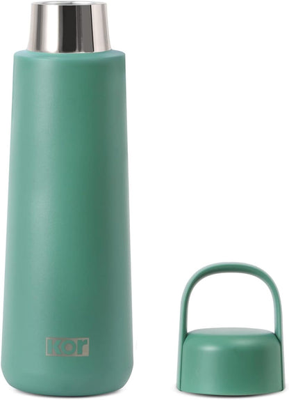 KOR Melrose 27oz Double Wall Insulated Water Bottle - Keeps Beverages Hot for 12hrs, Cold for 24hrs - Stainless Steel Design - Contoured Perfect Spout for Drinking