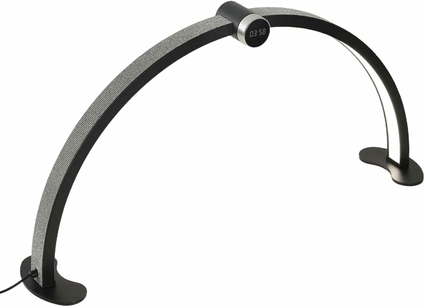 Half Moon Light for Nail Desk - 48W Foldable Nail Arch Light, 3 Modes 3000-6000K Stepless Table Lamp with Smart Display LED Half Moon Lamp - for Lash Extension/Tattoo..