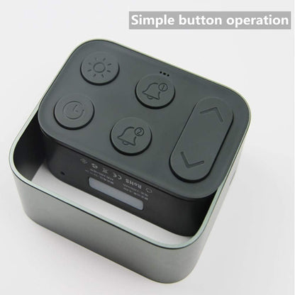 Alarm Clock Bedside Alarm Clock Small Alarm Clock Digital Alarm Clock Kids Alarm Clock Small Clock Smart Clock Non Ticking Alarm Clock Black,One Size (White English Version)