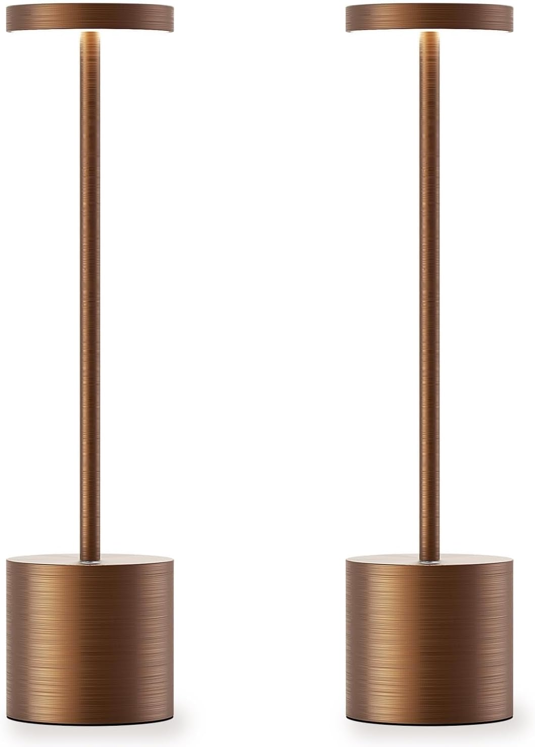 13.5-inch Wireless Charging LED Desk Lamp 2-Pack, 3-Level Lighting, Dimmable, Suitable for Reading/Dining/Studying Suitable for bedrooms, Living Rooms, Offices, Book(Wood Color (Set of 2))