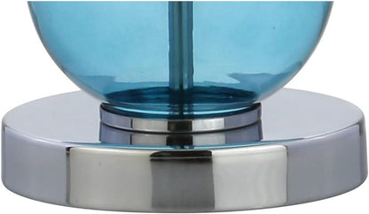 JONATHAN Y JYL1070A-SET2 Set of 2 Table Lamps Bella 27" Glass Triple-Sphere LED Table Lamp Contemporary Bedside Desk Nightstand Lamp for Bedroom Living Room Office College Bookcase, Clear/Brass