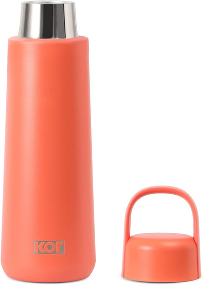 KOR Melrose 27oz Double Wall Insulated Water Bottle - Keeps Beverages Hot for 12hrs, Cold for 24hrs - Stainless Steel Design - Contoured Perfect Spout for Drinking