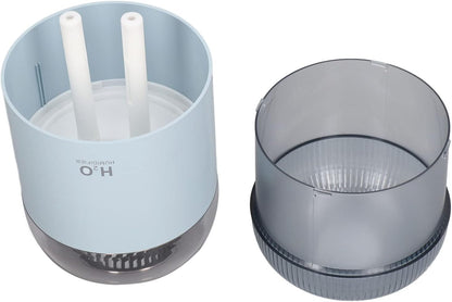 Humidifier 1000ml USB Charging Aromatherapy Diffuser with LED Night Light ABS Double Cool Mist Humidifier for Spa Home Yoga Office (Blue)(Pink)