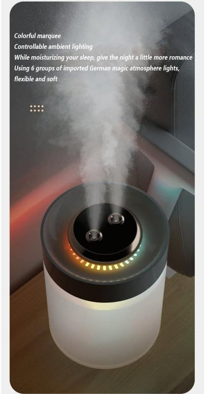 Grafken Humidifier USB Office Desktop Indoor Air Atomization 330ML Humidifier Household Children's Room Soft Light Night Light Silent Large Spray Humidifier