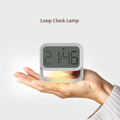 Alarm Clock Bedside Alarm Clock Small Alarm Clock Digital Alarm Clock Kids Alarm Clock Small Clock Smart Clock Non Ticking Alarm Clock Black,One Size (White English Version)