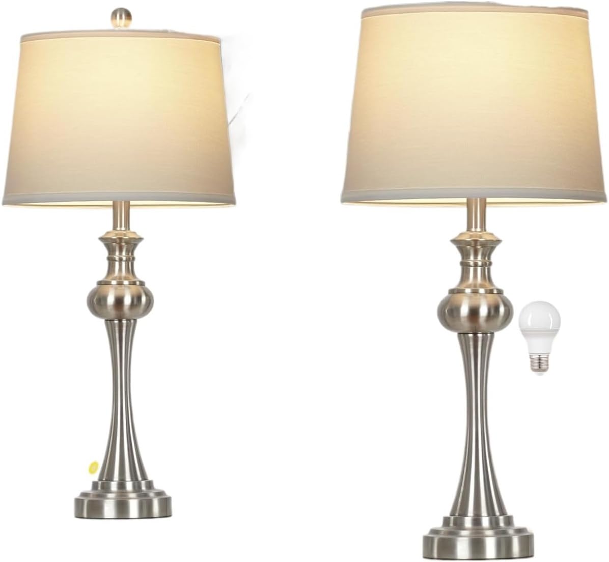 28.75" Modern Table Lamp with USB A+C and AC Outlet for Living Room, Bedroom, Nightstand, Coffee Table, 2 Bulbs Included Suitable for bedrooms, Living Rooms, Offices, Book(Gold)