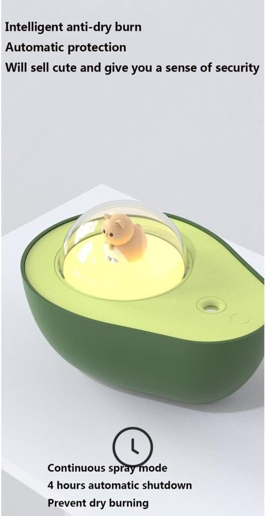 Grafken Cute Humidifier, Retro Lamp in Bedroom Car Can Add Aromatherapy and Moisturizing Cute Small USB Night Light Humidifier (Size : 210ML)