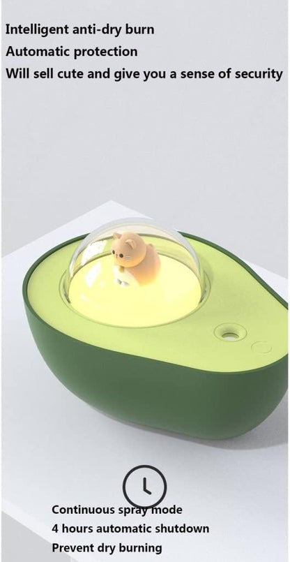 Grafken Cute Humidifier, Retro Lamp in Bedroom Car Can Add Aromatherapy and Moisturizing Cute Small USB Night Light Humidifier (Size : 210ML)