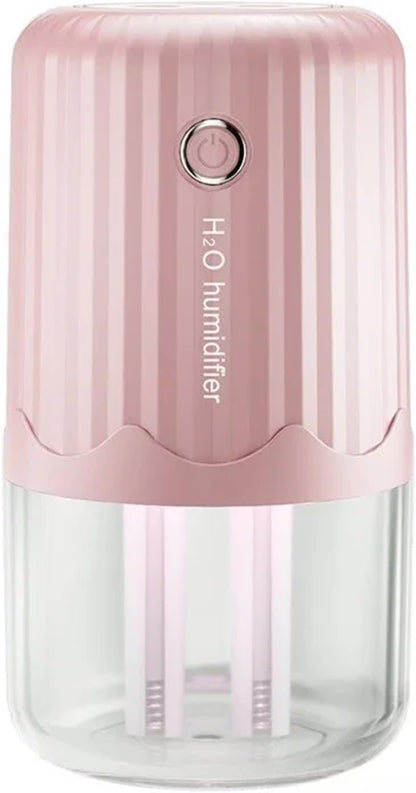 Humidifier, Usb Double Spray Large Capacity Humidifier Office Desktop Home Quiet Night Light Incense Machine,Humidifiers For Bedroom(White)