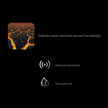 Essential Oil Diffuser Humidifier 200ml Quiet Volcano Cool Mist Humidifier Aromatherapy Diffuser with 7 Colors Light for Bedroom Office (Black)