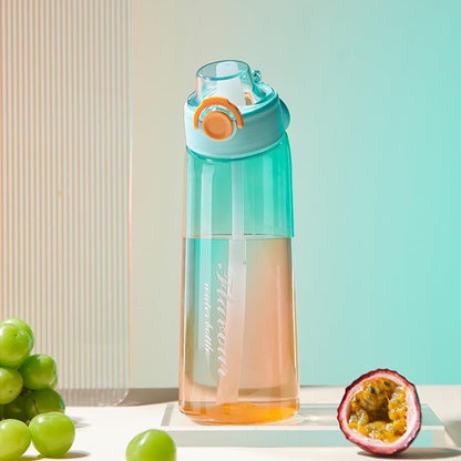 30 Oz High-tech Sports Water Bottle with 4 Flavor Ring, BPA-Free, Must-Have Fashion Item for Dieters, Flip Top Leak Proof Lid(Orange)