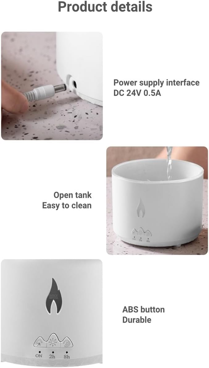 Volcano humidifier 360ml Volcano Air Diffuser Flame Lamp Air Cloud Humidifier， Remote Control Essential Oil Aroma Smoke Ring Night Light