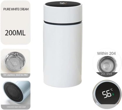 Smart Thermos Water Bottle Intelligent Temperature Display Stainless Steel Vacuum Flasks Thermoses with Filter Tee Cup(D)