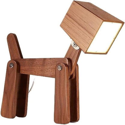 Dimmable Touch Wooden Unique Table Lamp, Suitable for Bedroom Bedside Dormitory, Gift for Friends Suitable for bedrooms, Living Rooms, Offices, Book(Medium-Walnut Color)