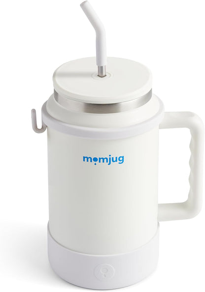 Hydration Water Bottle for Moms 50oz (Without Indicator, White)