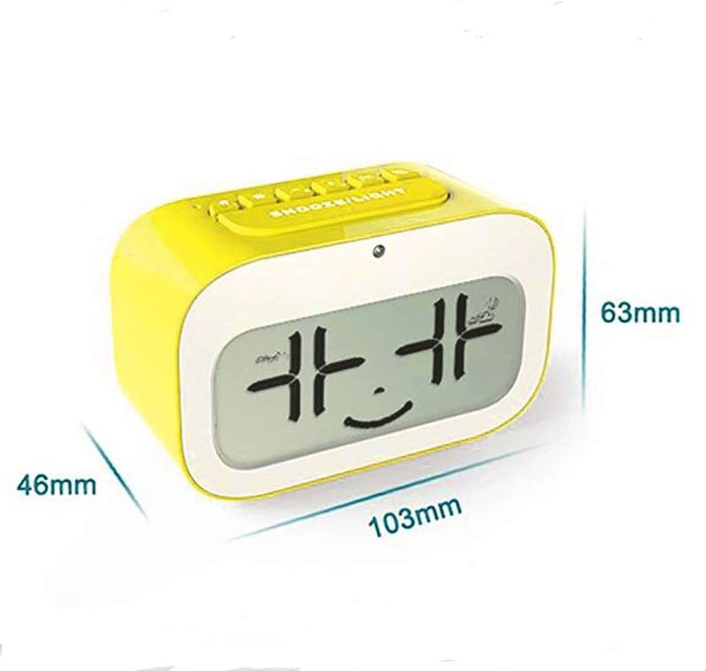 Battery Operated Cordless Digital Clock, Dual Alarm for Workday, Snooze, Smart Sensor Light, Mint Green