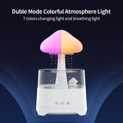 Diffuserlove Cloud Humidifier Rain Water Drip Diffuser Humidifier 450ML with Remote Mushroom Lamp Humidifier Rain Sounds Humidifier Air Humidifiers for Bedroom Desk