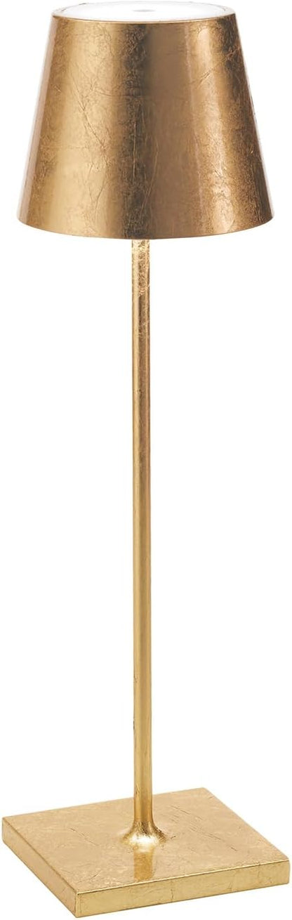 Zafferano, Poldina Pro Lamp, Rechargeable Cordless Table Lamp with Touch Controls, Suitable for Indoor and Outdoor, Dimmer, 2200-3000 K, Height 14.9 Inches, White Color