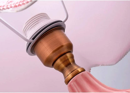 Table lamp New Chinese Ceramic Table Bedroom Bedside Living Room Large Creative Retro Wind Network red(Green)