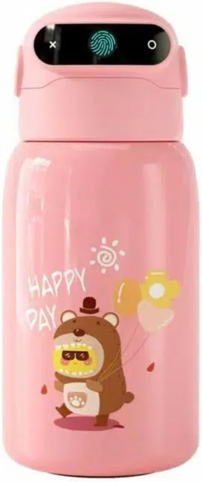 Fingerprint Activated Water Bottle for Kids - Smart & Safe BPA-Free Bottle with Child Lock, 550ml Leak-Proof, Magnetic Charging - Perfect for School & Travel