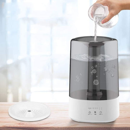 Bedroom humidifier,top Water air humidifier,Large-Capacity Desktop ultrasonic Smart Aromatherapy humidifier,Small Night Light,Automatically Shut Down. (Color : Gray, Size : 181730cm/76.611.8in)